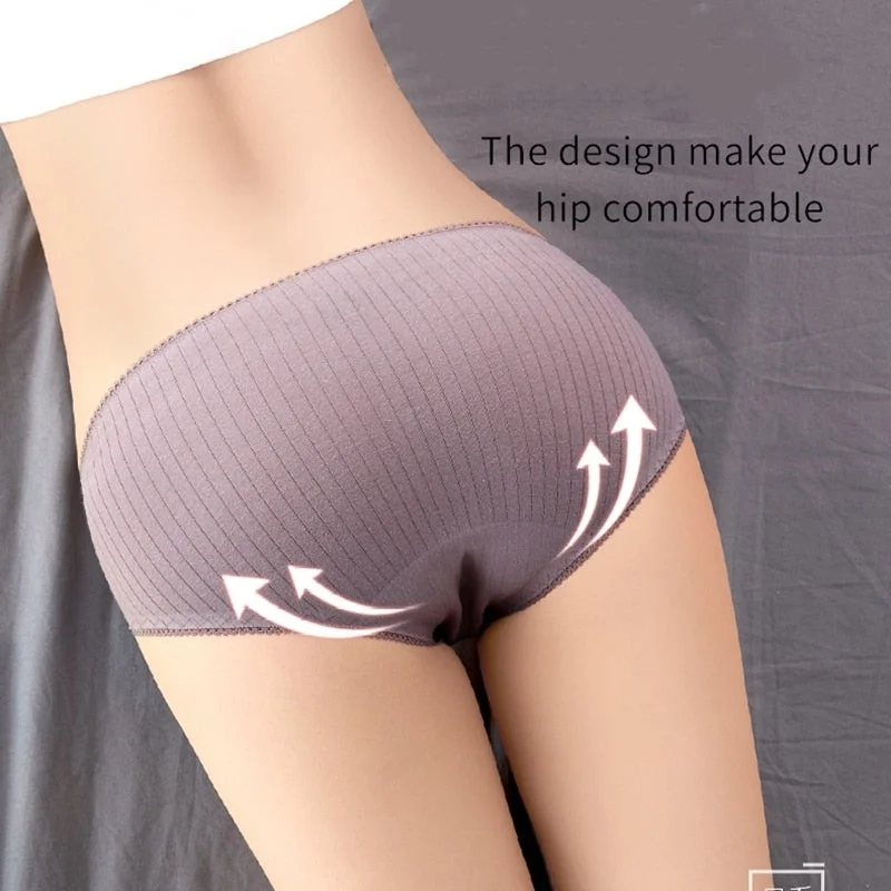 4Pcs Underwear Women Cotton Panties Sexy Brief Lace Underpants Cute Briefs Girls Ladies Lingerie Erotic Knickers Female 2021