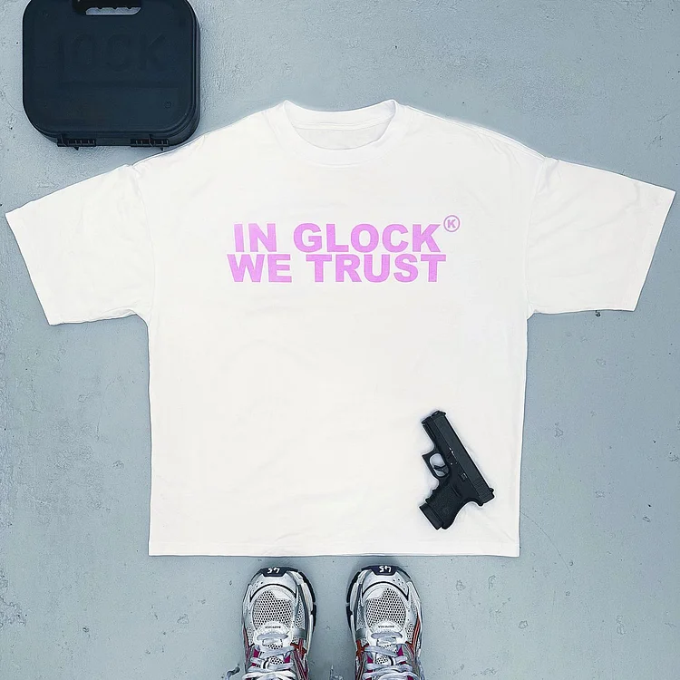  In Glock We Trust printed T-shirt