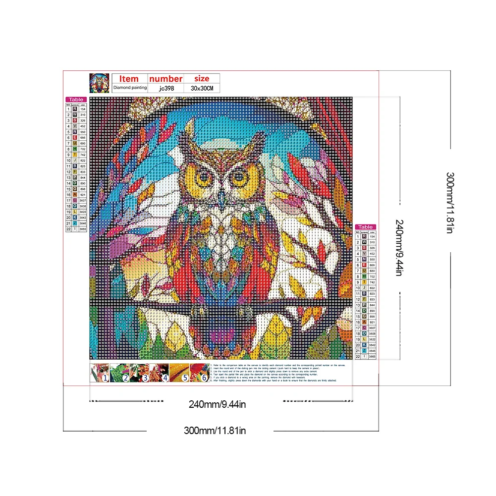 Diamond Painting - Full Round Drill - Owl(Canvas|30*30cm)