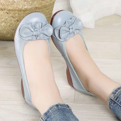 GKTINOO Loafers Comfortable Women Genuine Leather Flat Shoes Woman Casual Nurse Work Shoes Women Flats 6 colors