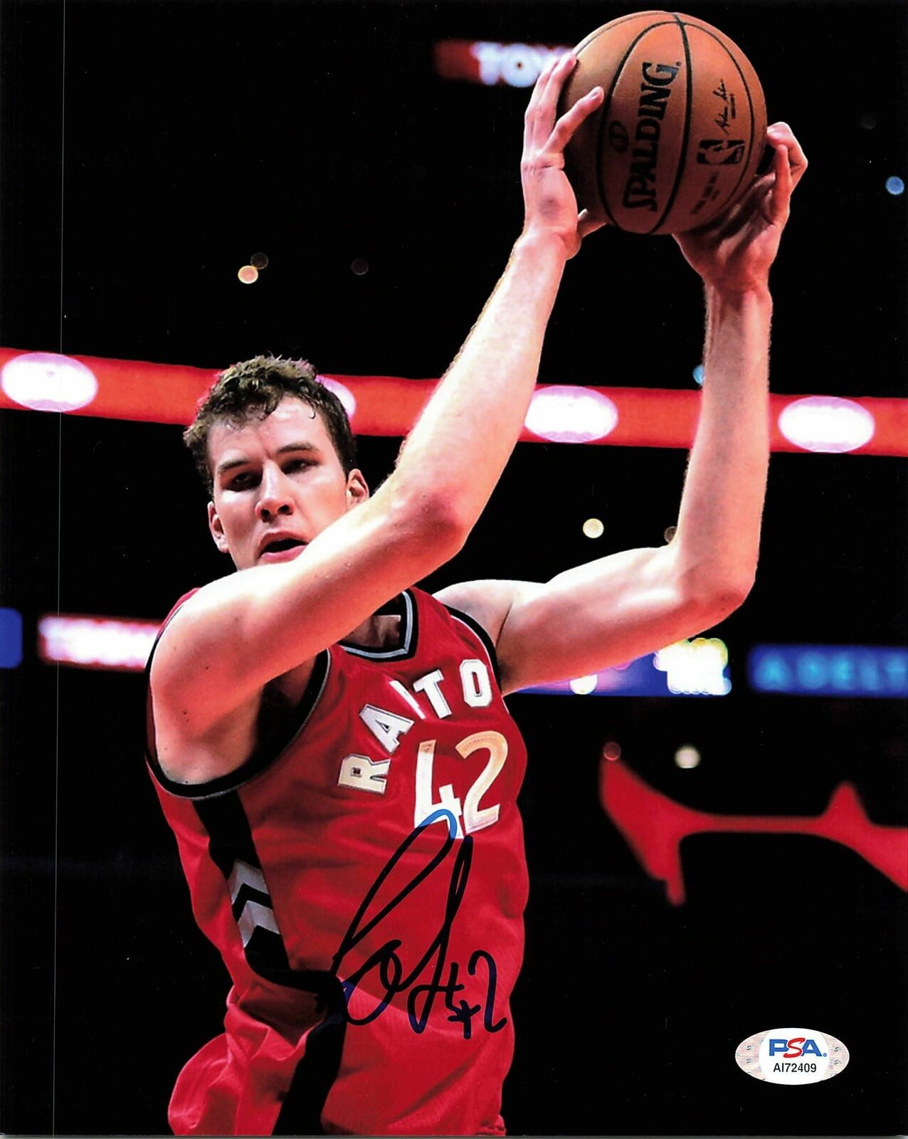 JAKOB POELTL signed 8x10 Photo Poster painting PSA/DNA Toronto Raptors Autographed