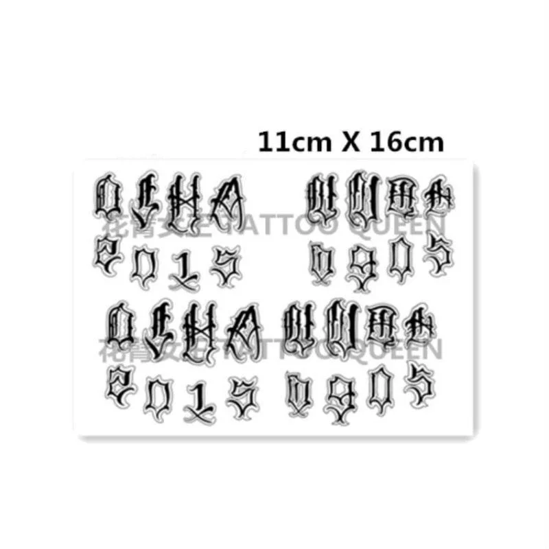 Waterproof Temporary Tattoo Sticker Gothic Words tattoo for finger tatto stickers flash tatoo fake tattoos