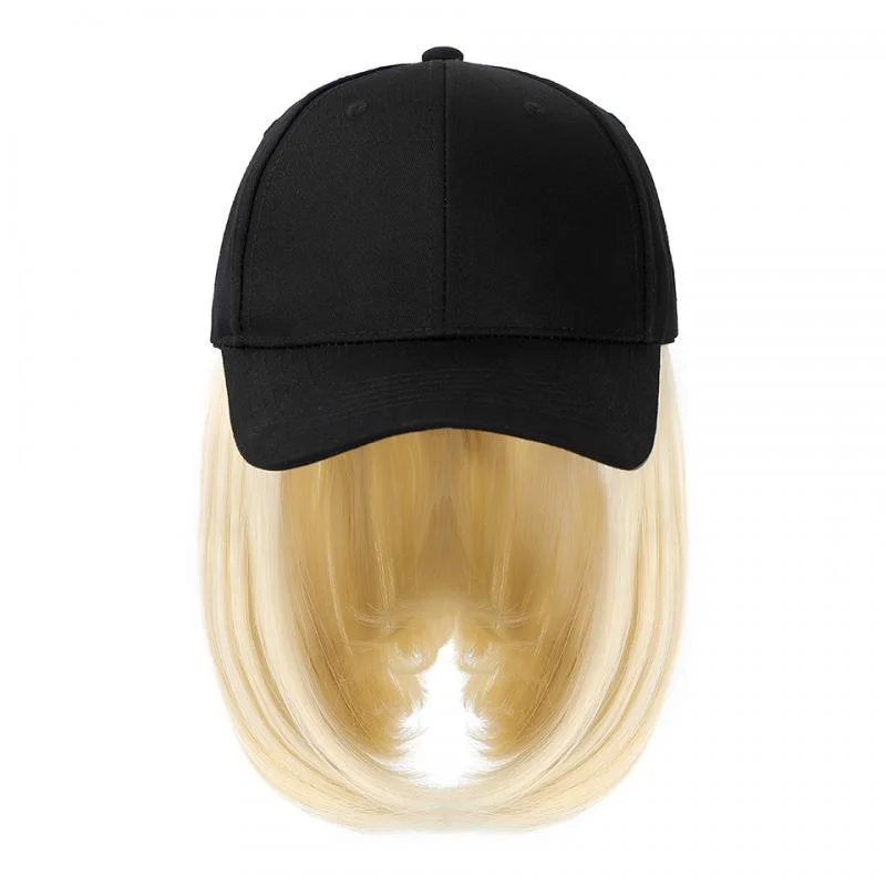 Jewtribute Hair®|Short  Synthetic Baseball Cap Hair Wig Natural Black Wigs 