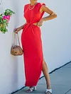 Empire Split-Side Sleeveless Maxi Dress