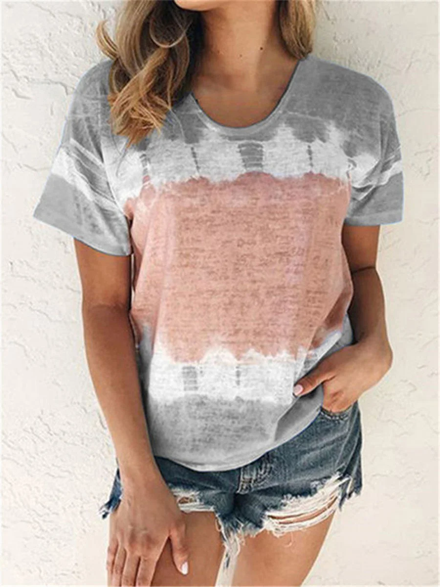 Casual Style  Printed  T-shirt