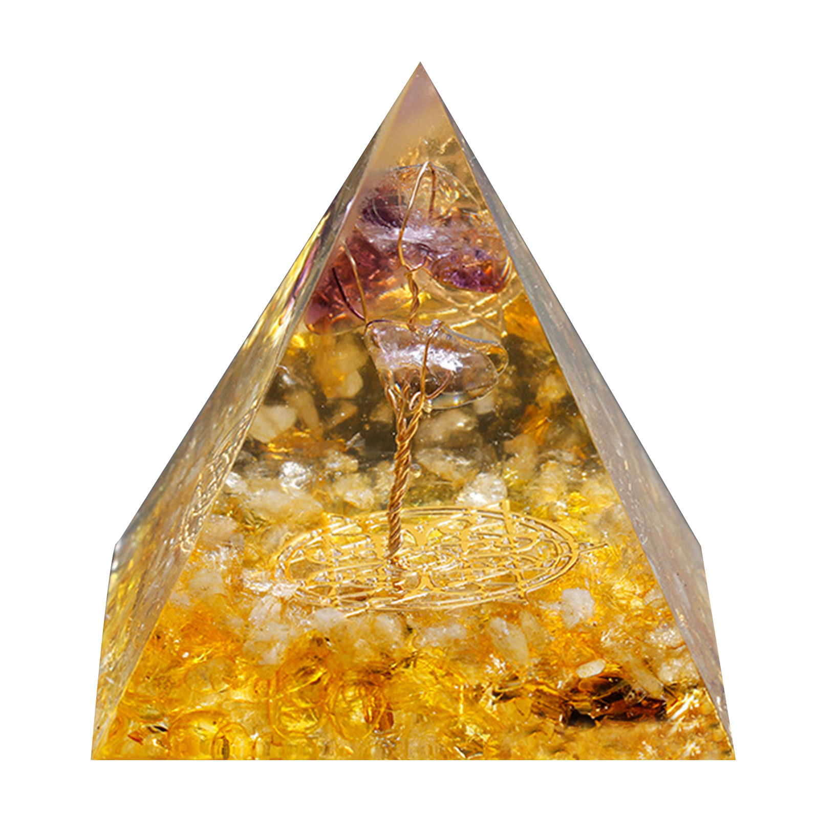 

6cm Natural Orgonite Pyramid Chakra, 501 Original