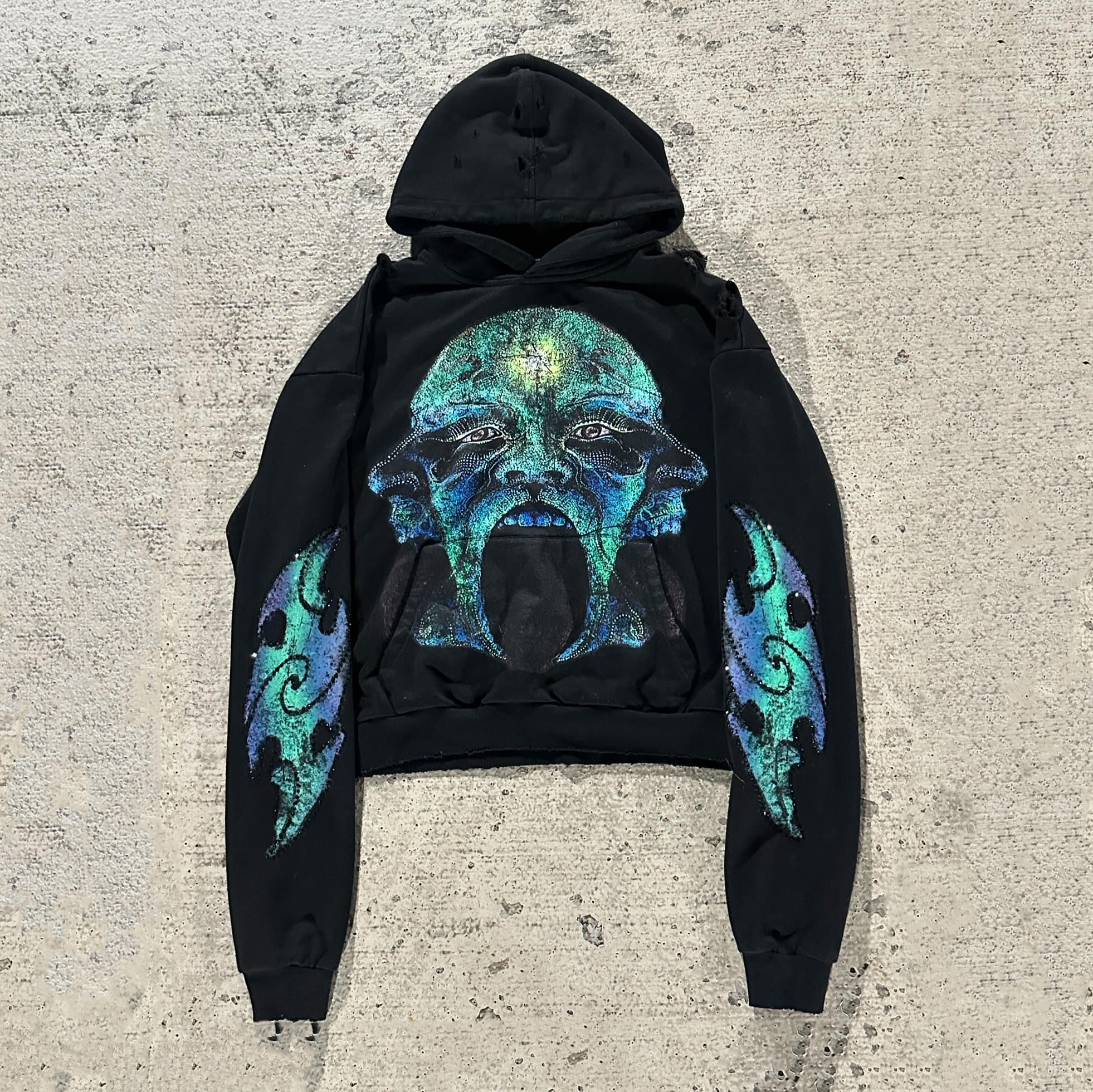Green Elf Print Hoodie