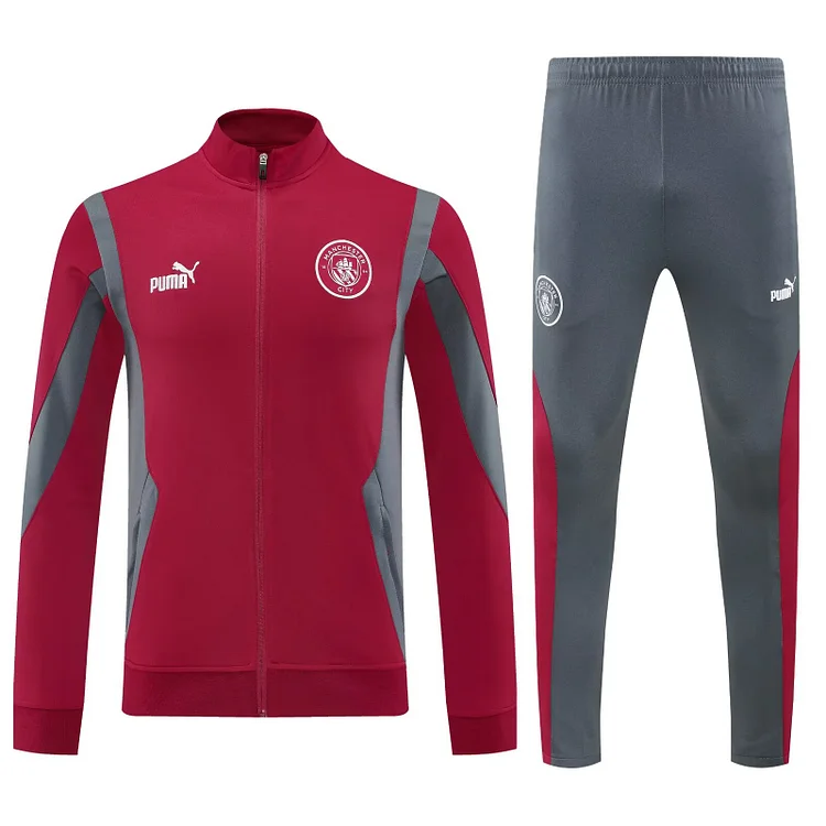 25/26 Manchester City Red Jacket Training Suit