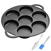 7-Cup Cast Iron Egg Frying Pan Non Stick Pancake Pan Omelet Pan Egg Cooker