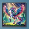 5D DIY Partial Special Shaped Drill Diamond Painting Kit Color Pegasus 30x30cm