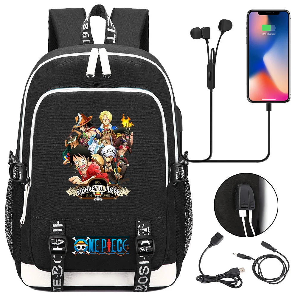 Buzzdaisy Premium One Piece Backpack with USB Charging Port and Laptop Protection - Multi-Pocket for Large Capacity Storage