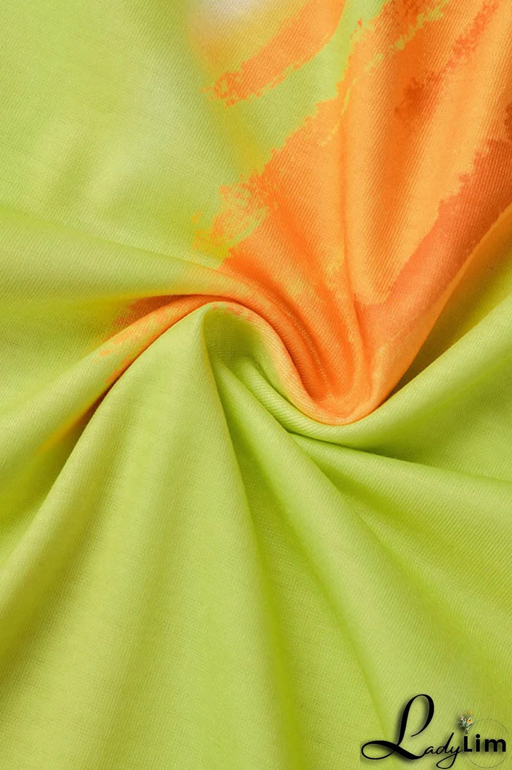 Yellow Sexy Print Patchwork Spaghetti Strap Sling Dress Dresses