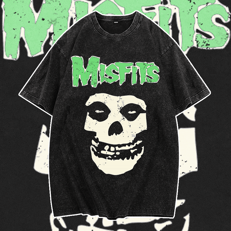 Davidhawaii100% Cotton Casual Attractive Rock Skull T-Shirt - 100% Cotton