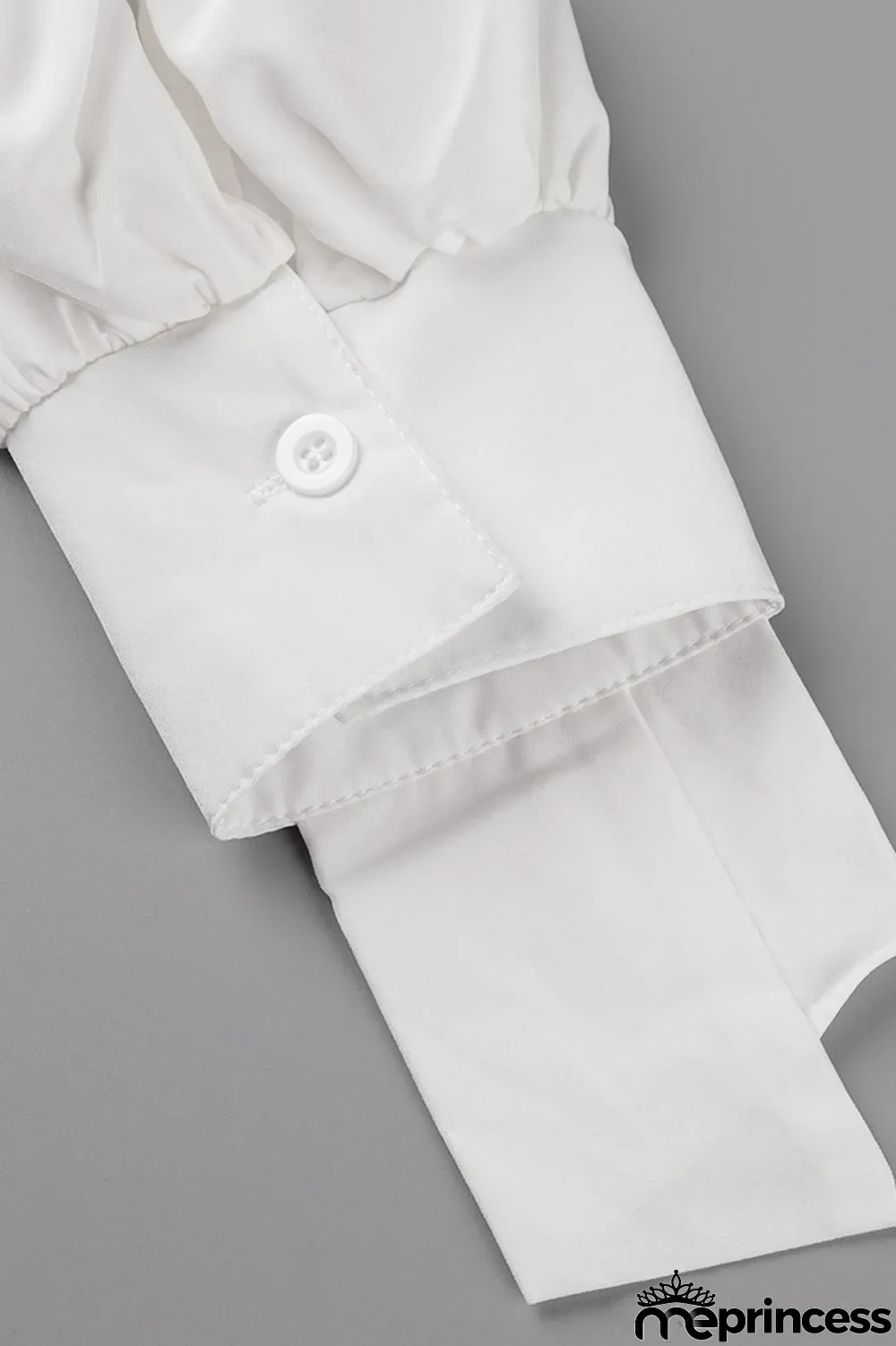 White Fashion Casual Solid Slit Turndown Collar Long Sleeve Shirt Dress