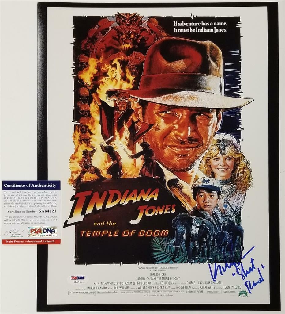 Jonathan Ke Quan signed Indiana Jones 11x14 Photo Poster painting Short Round