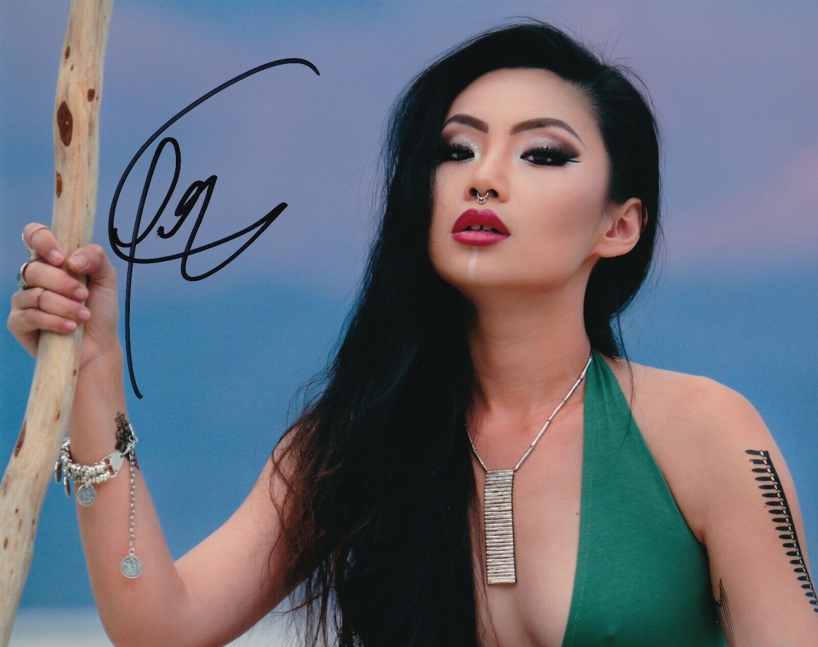 Tina Guo cellist REAL hand SIGNED Photo Poster painting #1 COA Autographed Musician Hans Zimmer