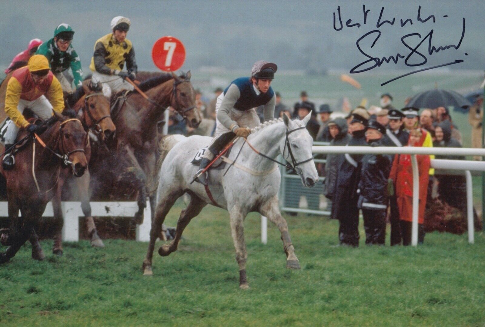 SIMON SHERWOOD HAND SIGNED 12X8 Photo Poster painting DESERT ORCHID HORSE RACING AUTOGRAPH 2