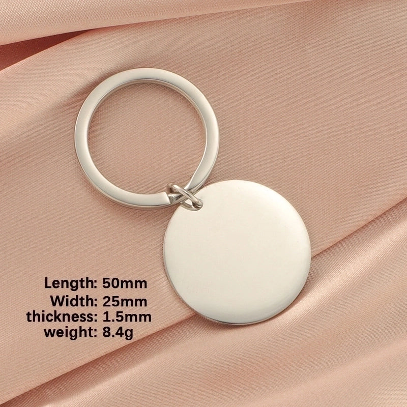 Minimalist Solid Color 304 Stainless Steel Plating None Women's Bag Pendant Keychain