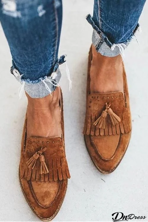 Tassel Flat Mules