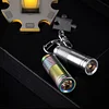 Mini Titanium Alloy USB Rechargeable Outdoor Daily Emergency Portable Keychain LED Portable EDC Necklace Flashlight