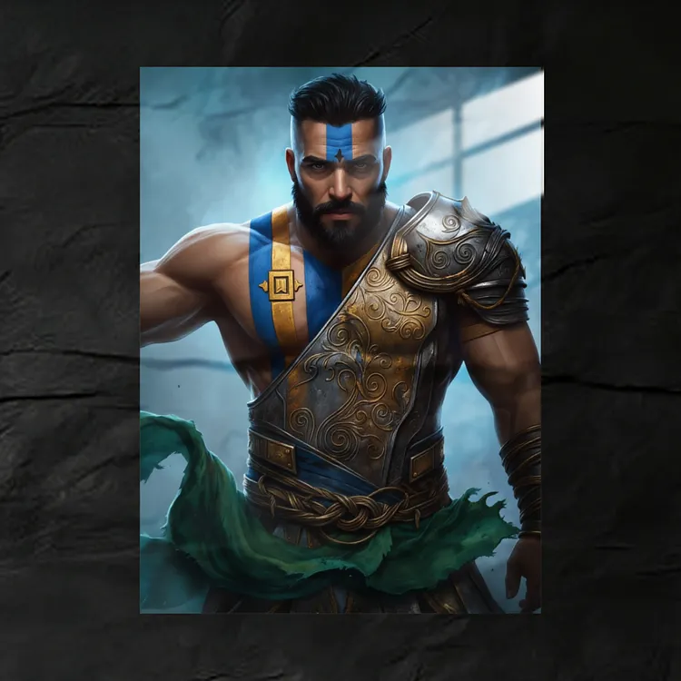 GodofWar Kratos Epic AnimetalPoster | Premium Anime Metal Wall Art