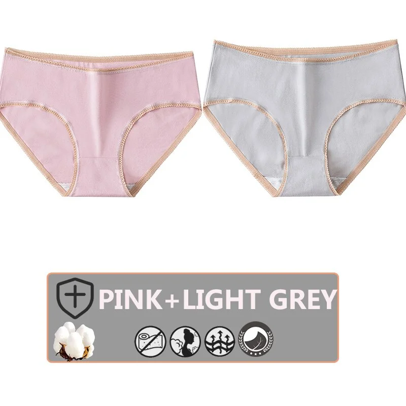 FINETOO 2PCS/Set Cotton Panties Women Sexy Underwear For Girl Lingerie Lady Cute 8 Solid Candy Colors Pantys Woman Female Briefs