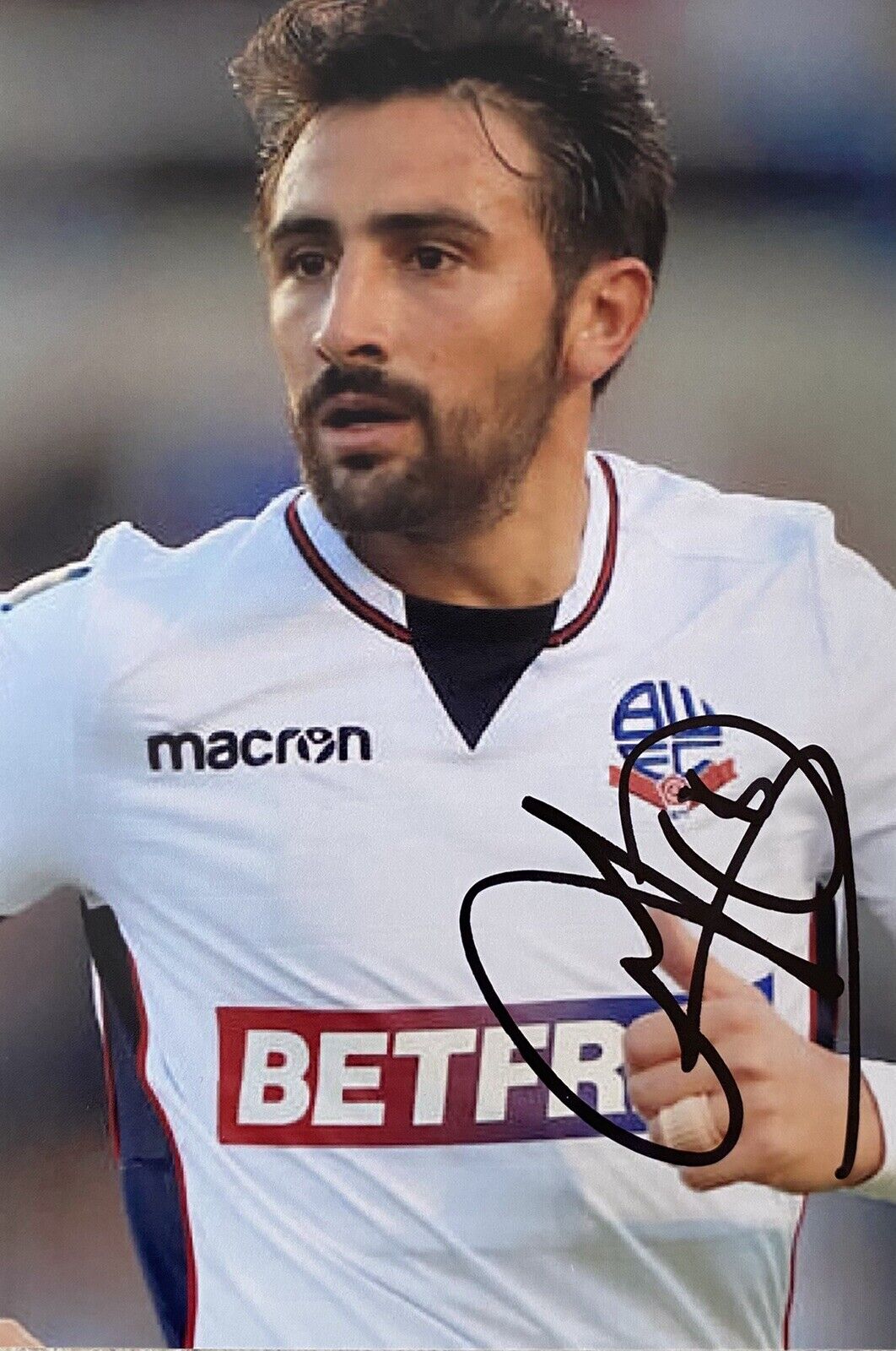 Jem Karacan Genuine Hand Signed Bolton Wanderers 6X4 Photo Poster painting