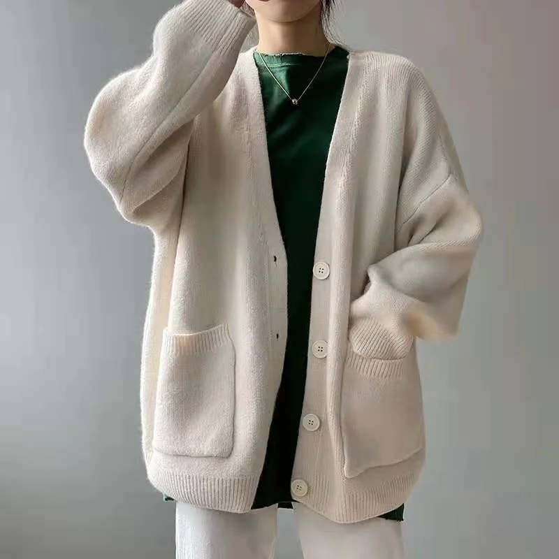Slouchy Knitted Cardigan with Pockets (Buy 2 free shipping)