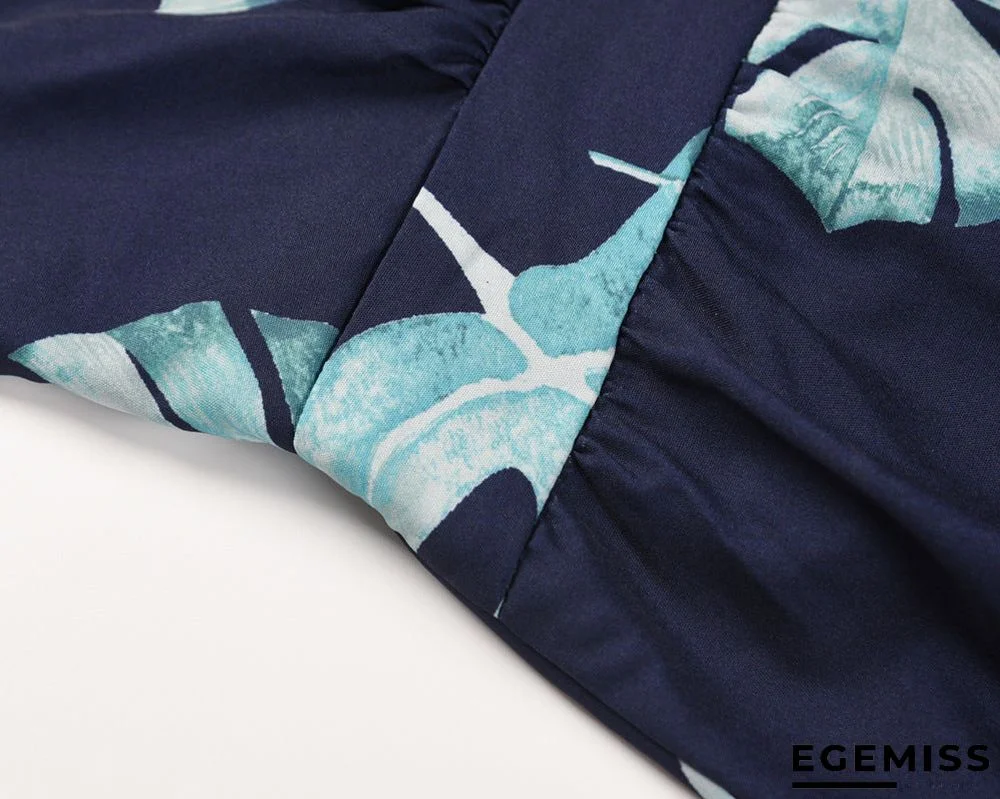 Cross Back Floral Maxi Dress | EGEMISS