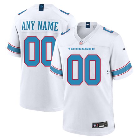 Youth Tennessee Titans Custom Nike Light White Game Jersey