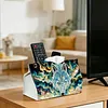 Gold Galaxy Blue Wolf DIY Diamond Painting PU Tissue Holder Box