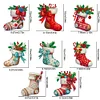 8Pcs Double Side Effect Acrylic Special Shaped Christmas Theme Xmas Trees Hanging Pendant Kits