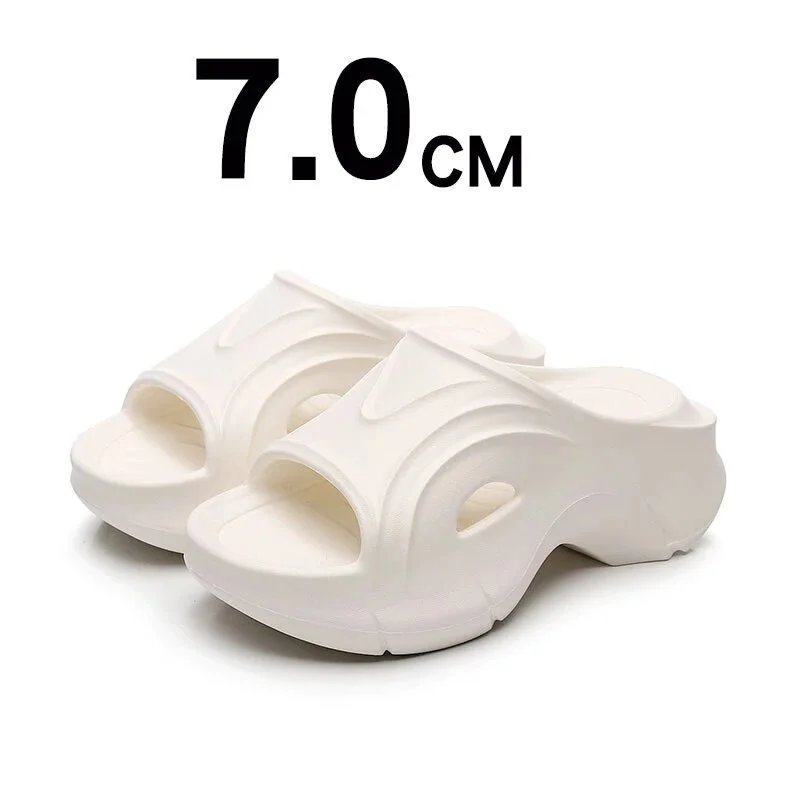 Zhungei Sole Wedge Slippers for Women Summer 2024 Fashion Chunky Platform Sandals Woman Outdoor Anti Slip Beach Slides Flip Flops