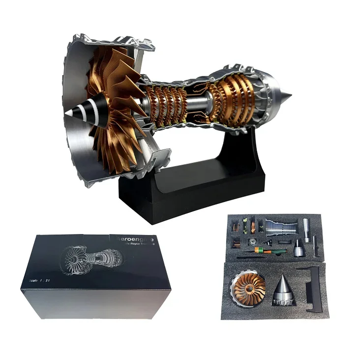 1/25 Simulation Aircraft Turbojet Engine Rotatable Model