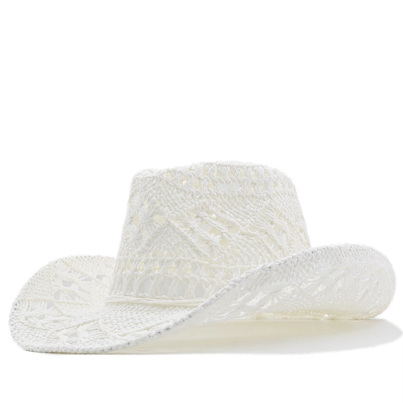 Women’s Basic Solid Color Wide Eaves Straw Hat