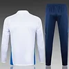 2024 Italy Half-Pull Training Suit Off-White Soccer Shirt