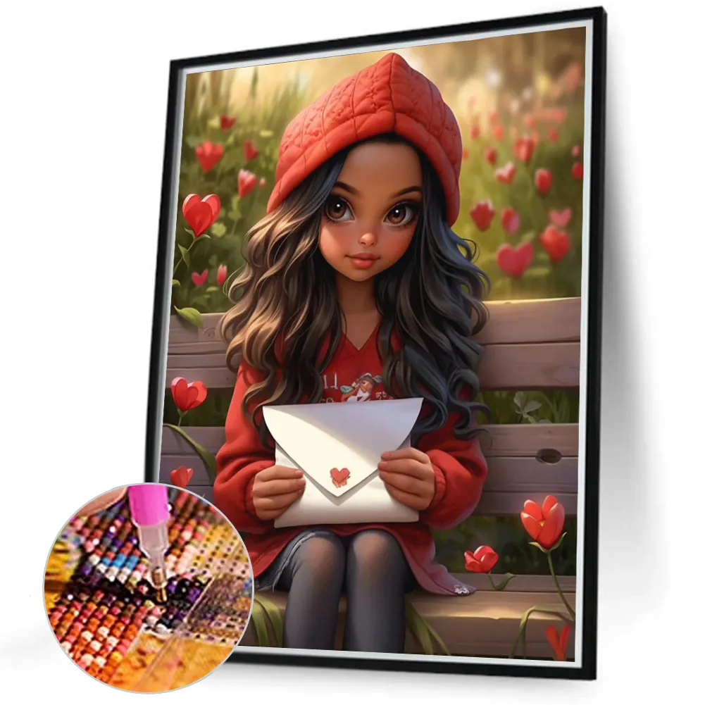 Full Round Diamond Painting 40*50cm - Sweet Girl