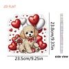 Valentine Day 2D Flat DIY Diamond Art Pendant Diamond Painting Craft Set (Puppy)