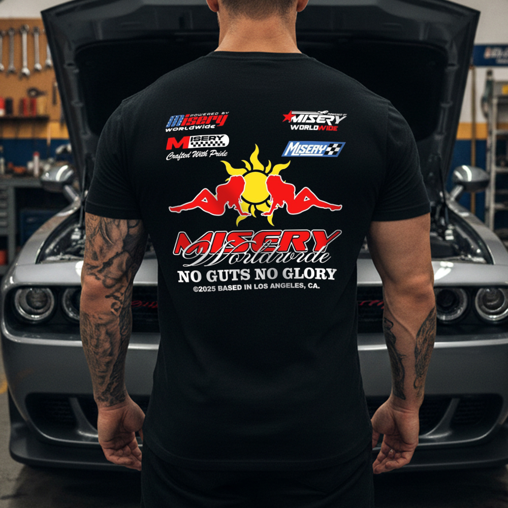 Racing Style Graphic Cotton T-shirt