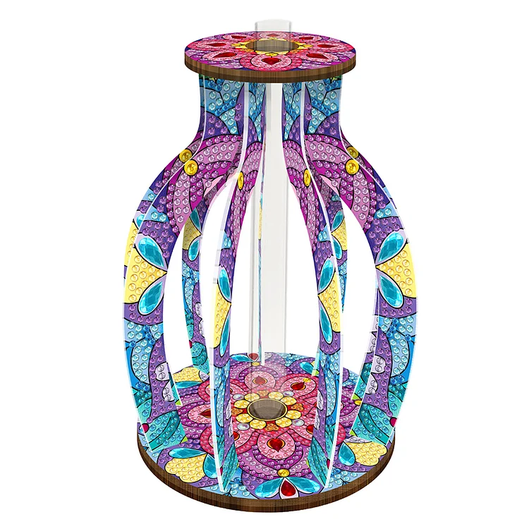Wood Flower Diamond Painting Flower Vase Diamond Painting Tabletop Ornaments Kit