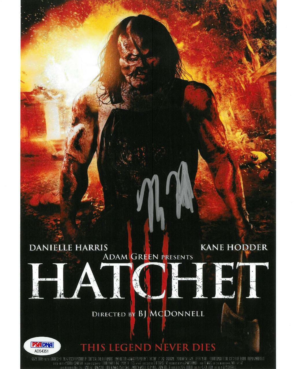 Kane Hodder Signed Hatchet Authentic Autographed 8x10 Photo Poster painting PSA/DNA #AD54351