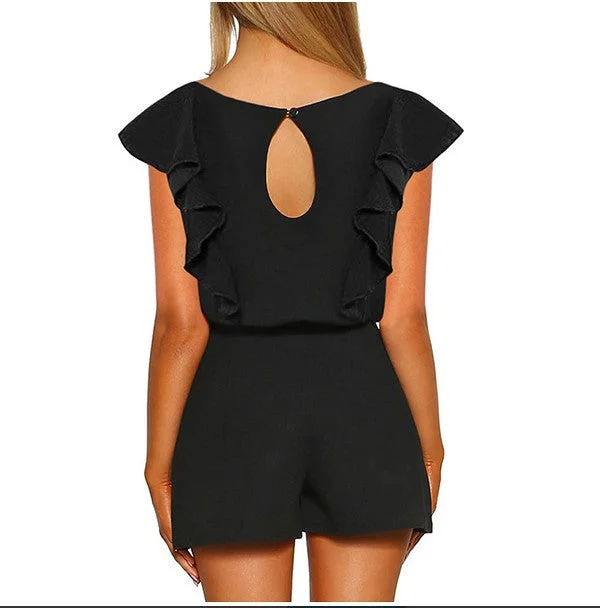 Uveng Summer Printed Round Neck Sleeveless Cool Sexy Jumpsuits