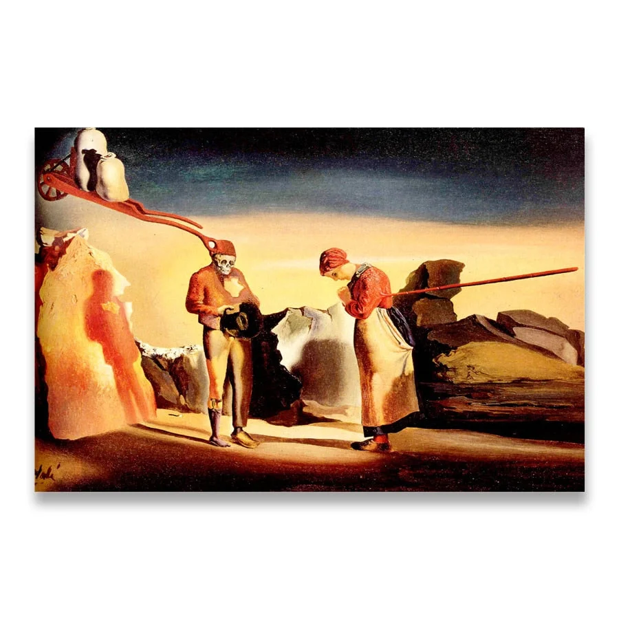 Salvador Dali Canvas Art Print Poster The Waves Book Sailboat Picture Canvas painting Diary of Discovery by Vladimir Kush