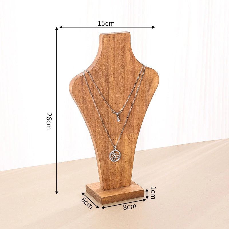 1 Piece Solid Wood Retro Minimalist Vase Jewelry Display Jewelry Rack