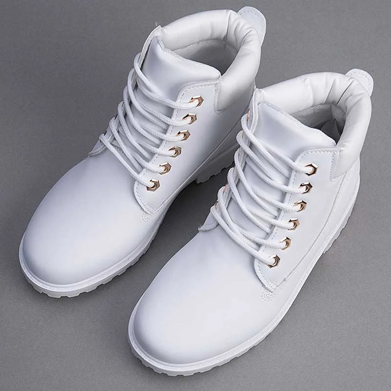 Designer Winter Ankle Snow Boots For Women Female Warm Fur White Boots Lace Up Bota Feminina Shoes For Women Botas Mujer