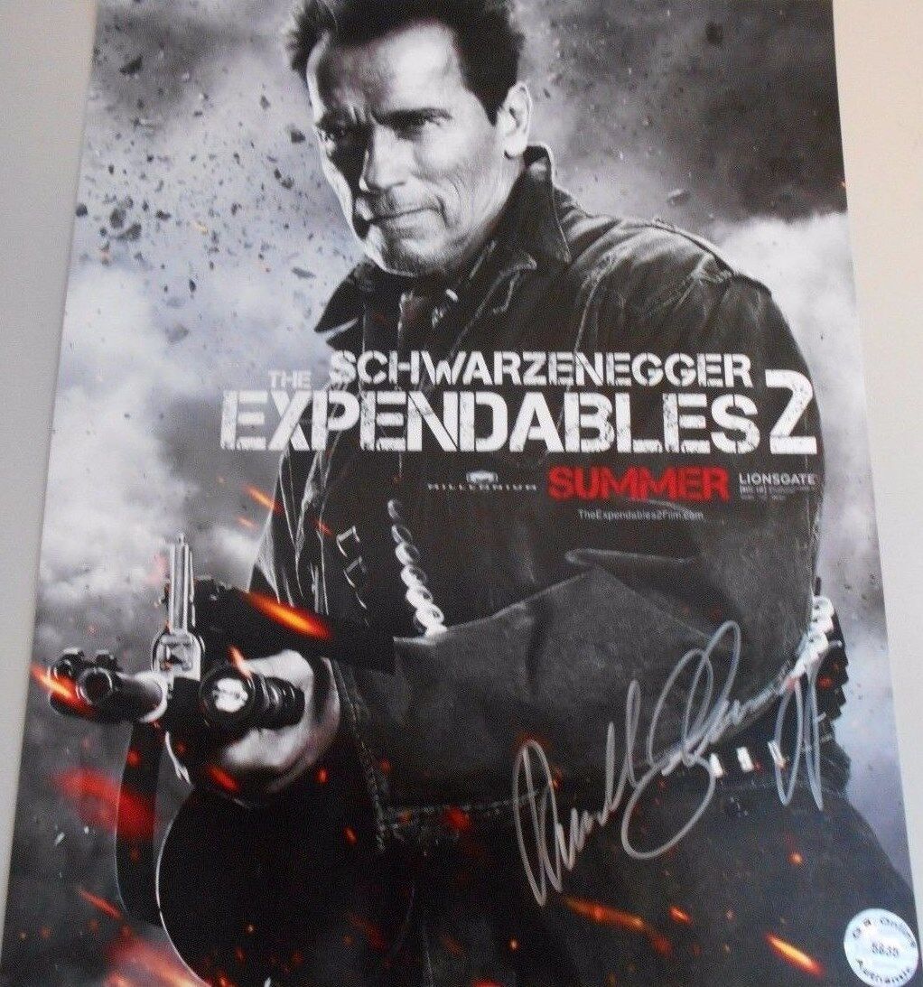 ARNOLD SCHWARZENEGGER * EXPENDABLES 2 * HIGH QUALITY 8X10 Photo Poster painting W/COA