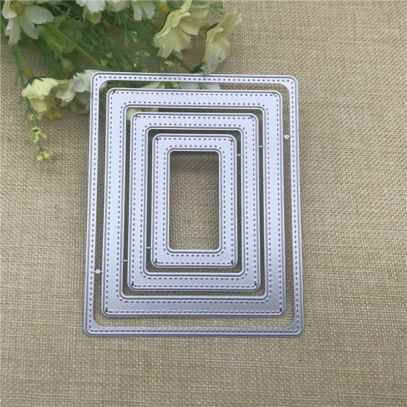 Stitched rectangle frame Metal Cutting Dies Stencils For DIY Scrapbooking Decorative Embossing Handcraft Die Cutting Template