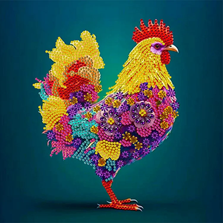 12 Zodiac Chickens 30*30CM(Canvas) Special Shaped Drill Diamond Painting gbfke