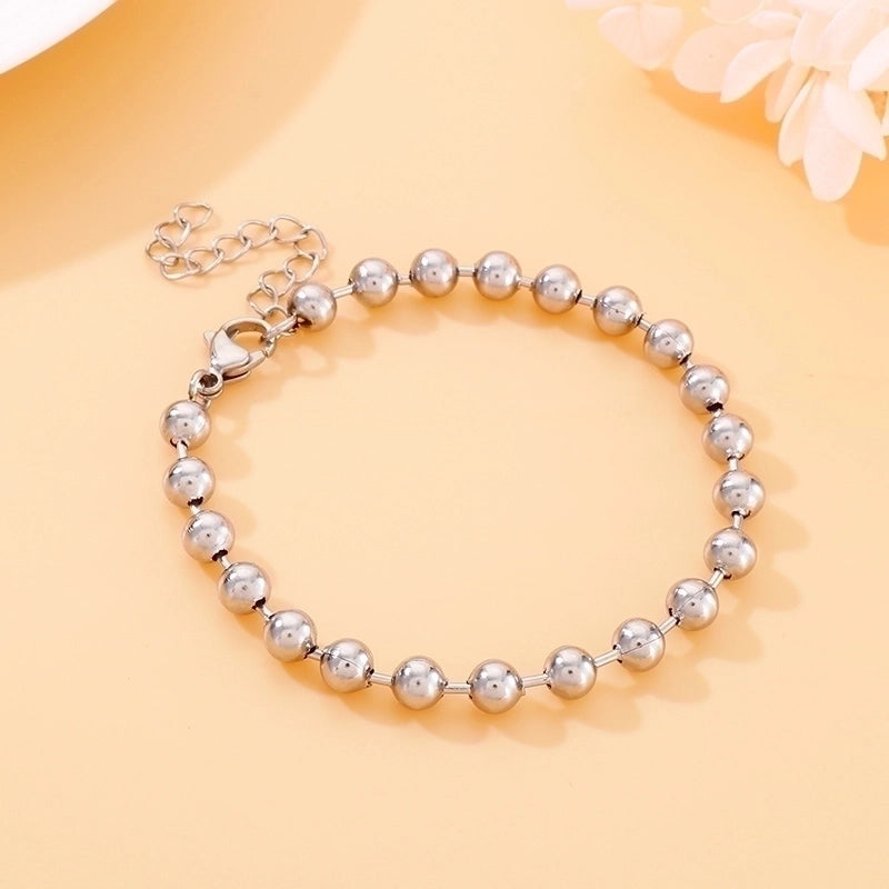 Basic Solid Color Titanium Steel 18K Gold Plated Bracelets In Bulk