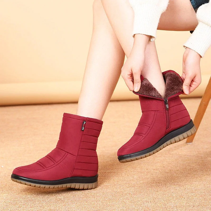 Women Orthopedic Boots Waterproof Fur Ankle Shoes